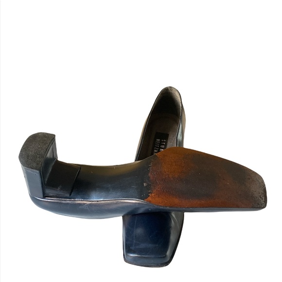 STUART WEITZMAN Block Heel Square Toe Pumps - Picture 6 of 6